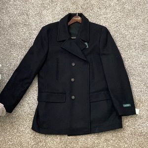 Men 48 REG Black Ralph Lauren Coat - 100% Wool